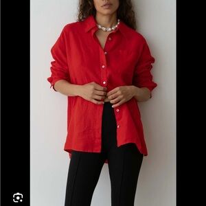DONNI linen button down shirt